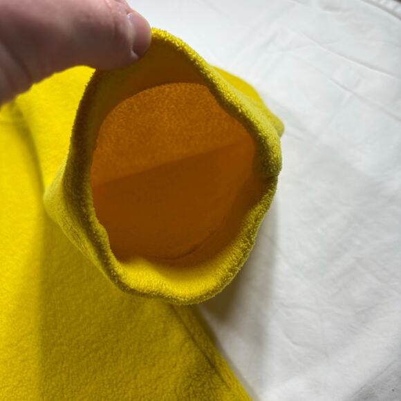 Vintage Tommy Hilfiger 1/4 Zip Men's Medium Yellow Fleece Pullover - Picture 3 of 6